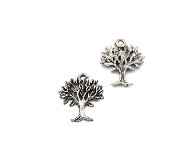 Tree Of Life Charm Silver Pewter Charm -1 Main Image
