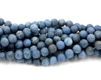 Matte Dumortierite Blue 8mm (Grade A) Round Beads  -16 inch strand