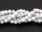 White Howlite 4mm 6mm 8mm 10mm 12mm Round Beads-15 inch strand