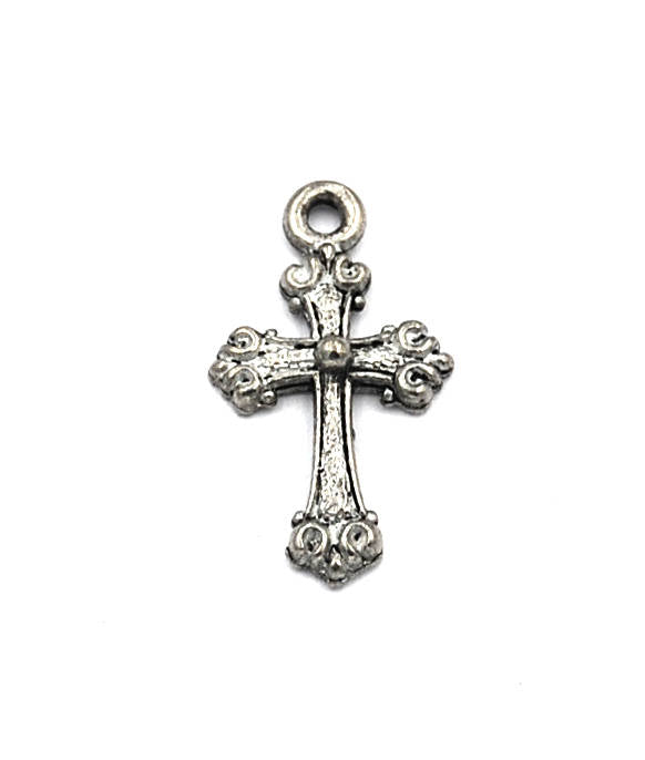 Cross Charm Pewter Charm  -1