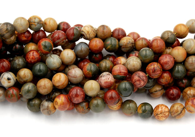 Red Creek Jasper smooth round -16 inch strand Main Image