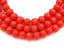 Flame Red Wood Round 10mm, Flame Orange/Red Boho Wood Beads -16 inch strand