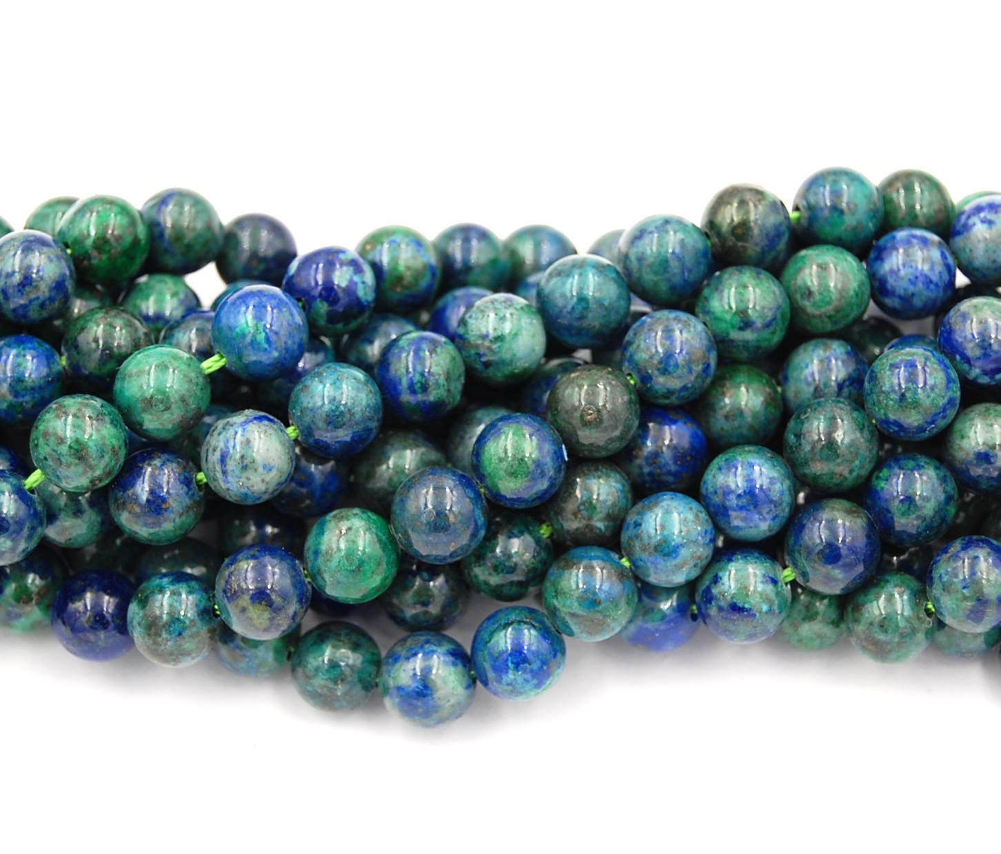 Chrysocolla (A grade) 4mm, 6mm, 8mm, 10mm, 12mm Round Beads  -15 strand