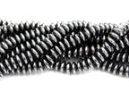 Hematite Flat Round Disk Shiny 8mm Beads -16 inch strand