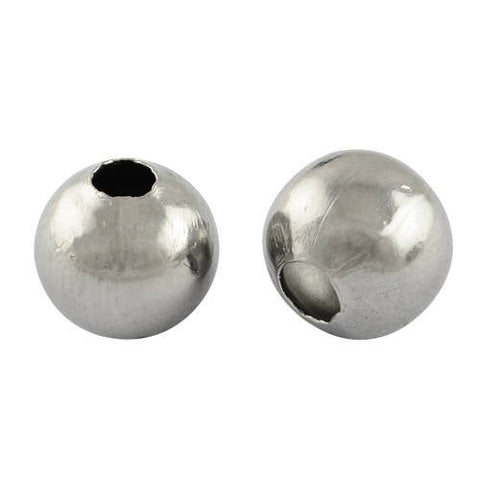 304 Stainless Steel Round Beads, 4mm -100pc