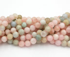 Morganite Beads Strands, Round, 8mm -15.5 strand