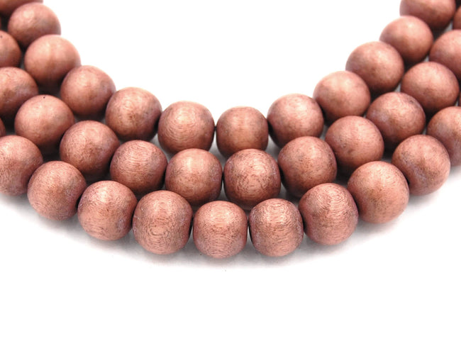 Cafe Ole Brown Wood Round 10mm, Light Brown Boho Wood Beads -16 inch strand Main Image