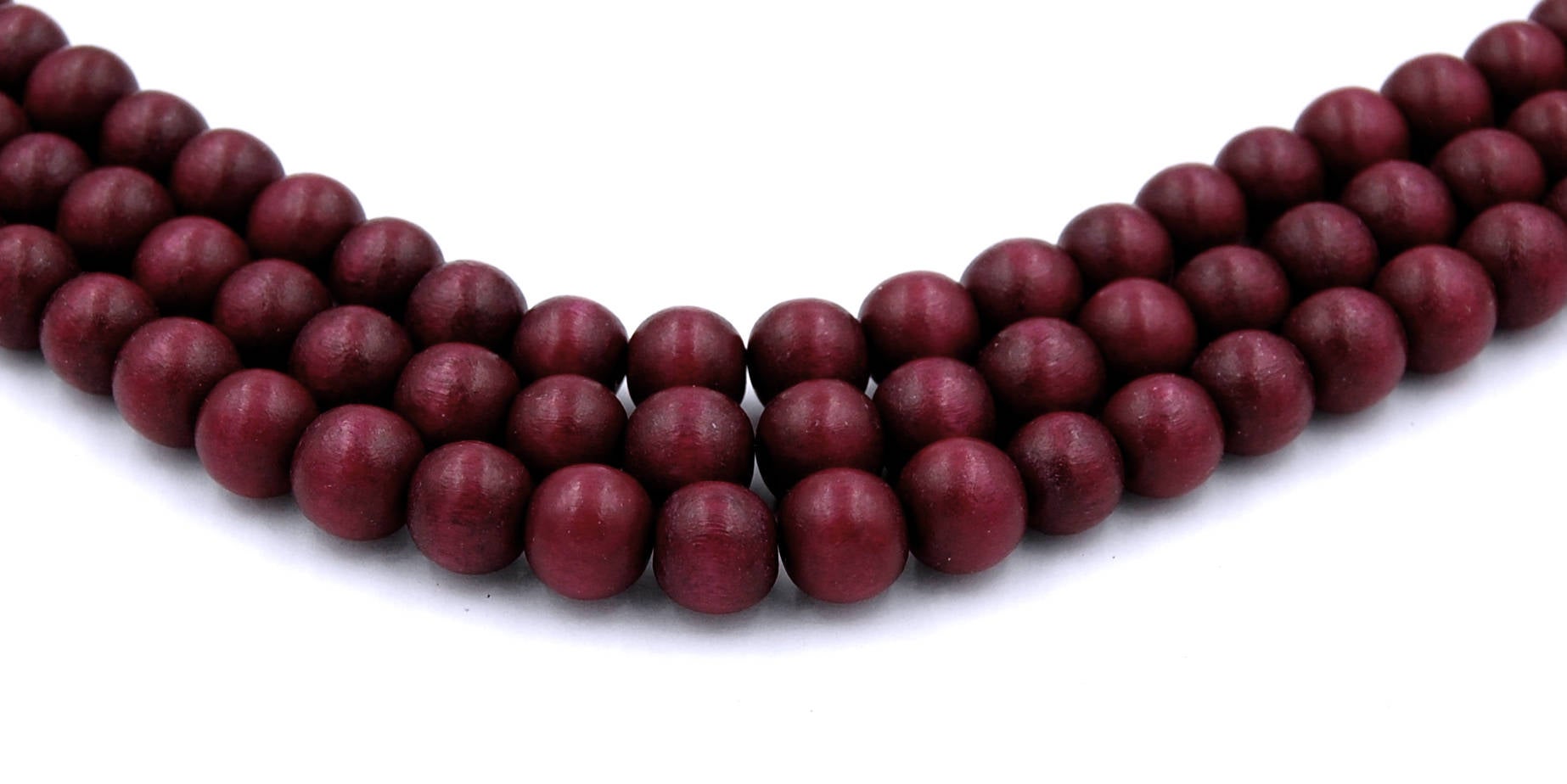 Sangria Purple Wood Round 10mm, Dark Red/Violet Purple Boho Wood Beads -16 inch strand