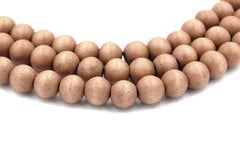 Caramel Cream brown Wood Round 10mm, Light Brown Boho Wood Beads -16 inch strand