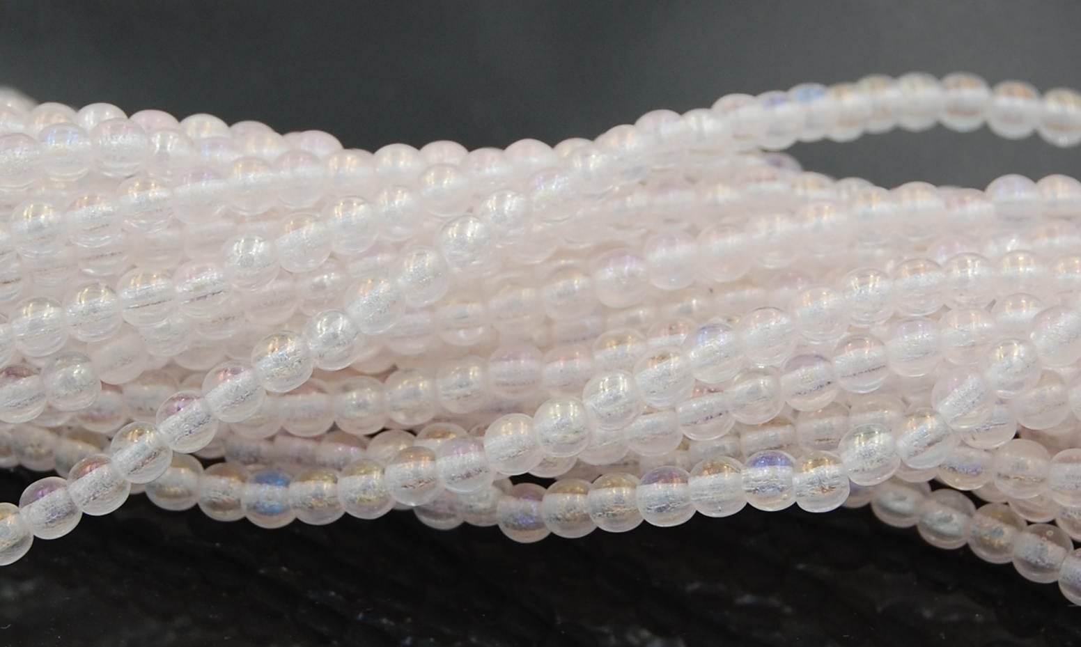 Rosaline Pink Luster 4mm round czech beads  - 100 Czech Beads