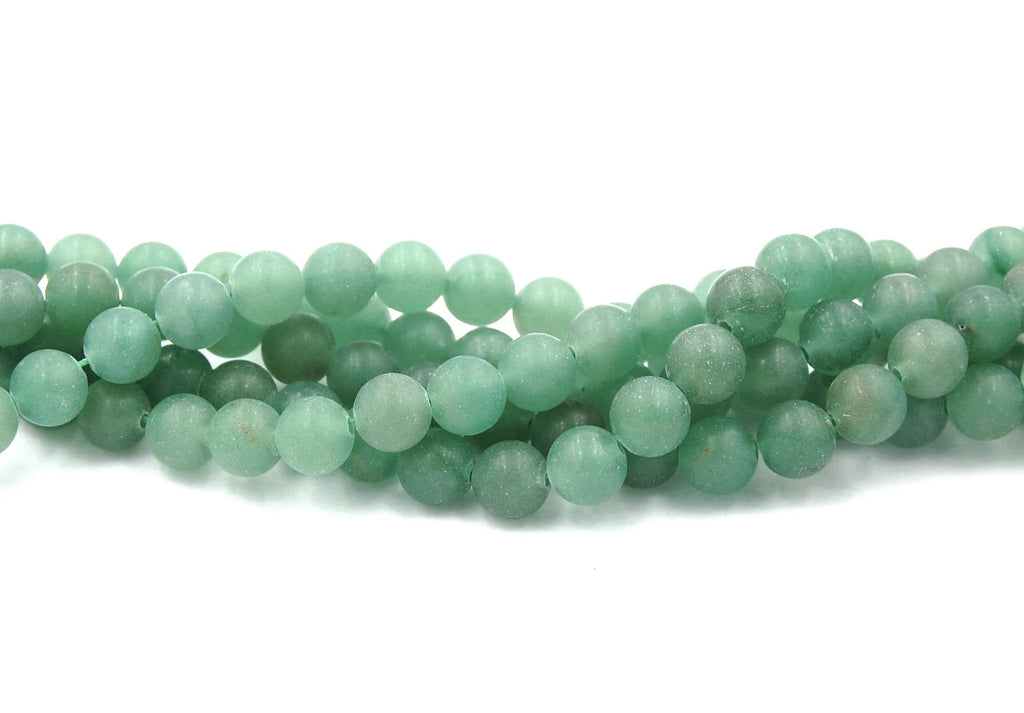 Matte Green Aventurine 8mm- 15.5 inch strand