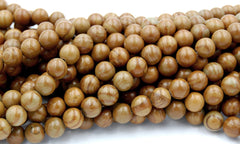 Wood Jasper 8mm Round Beads -15.5 inch strand