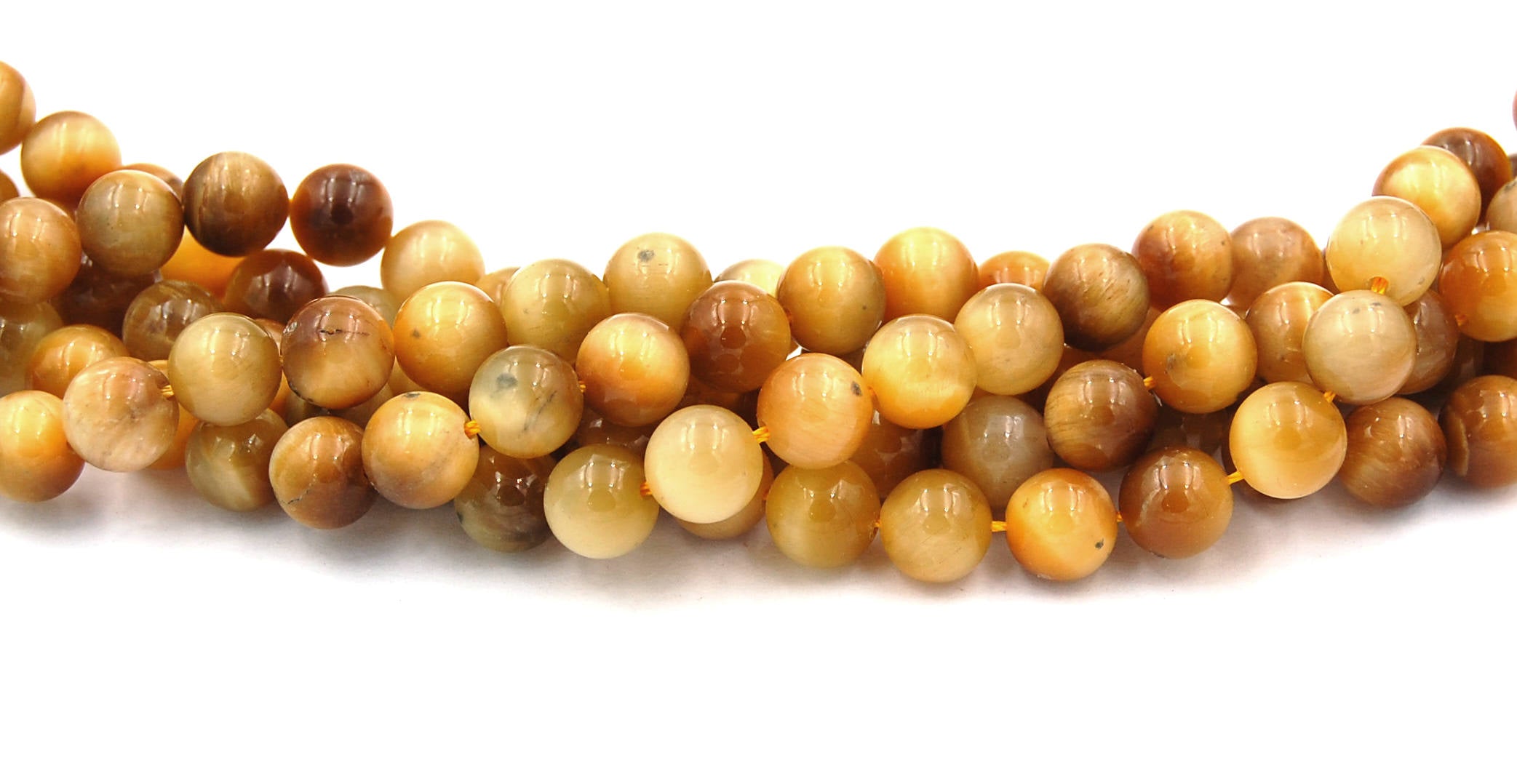 Golden Tigereye Round A grade, 6mm -15.75 inch strand