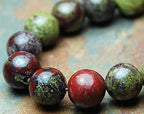 Dragon Blood Jasper 4mm, 6mm, 8mm, 10mm, 12mm, A grade -Full Strand