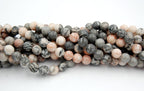 Pink Zebra Jasper 10mm Round Beads -15 inch strand