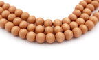 English Oak Brown Wood Round 12mm, Light Brown Boho Wood Beads -16 inch strand