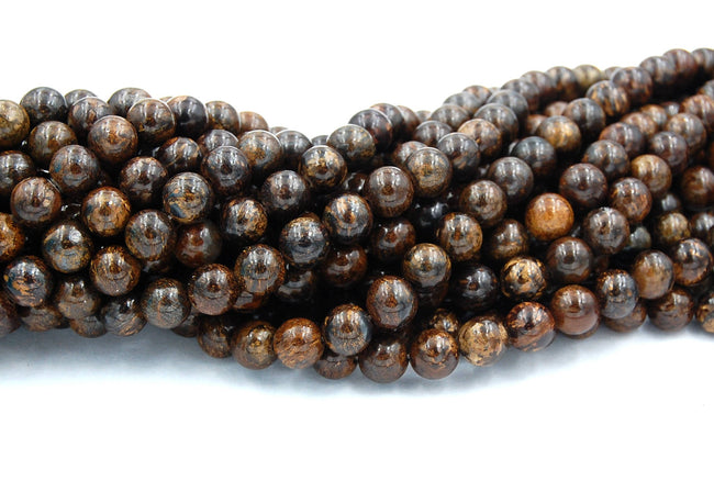 Bronzite 4mm, 6mm, 8mm, 10mm, 12mm Round Beads -15 inch strand Main Image