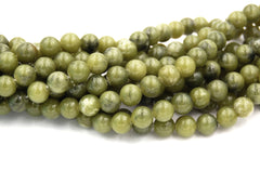 10mm Olive Taiwan Jade Round  -15 inch strand