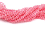4mm Pink Jade Faceted Round  -15 inch strand
