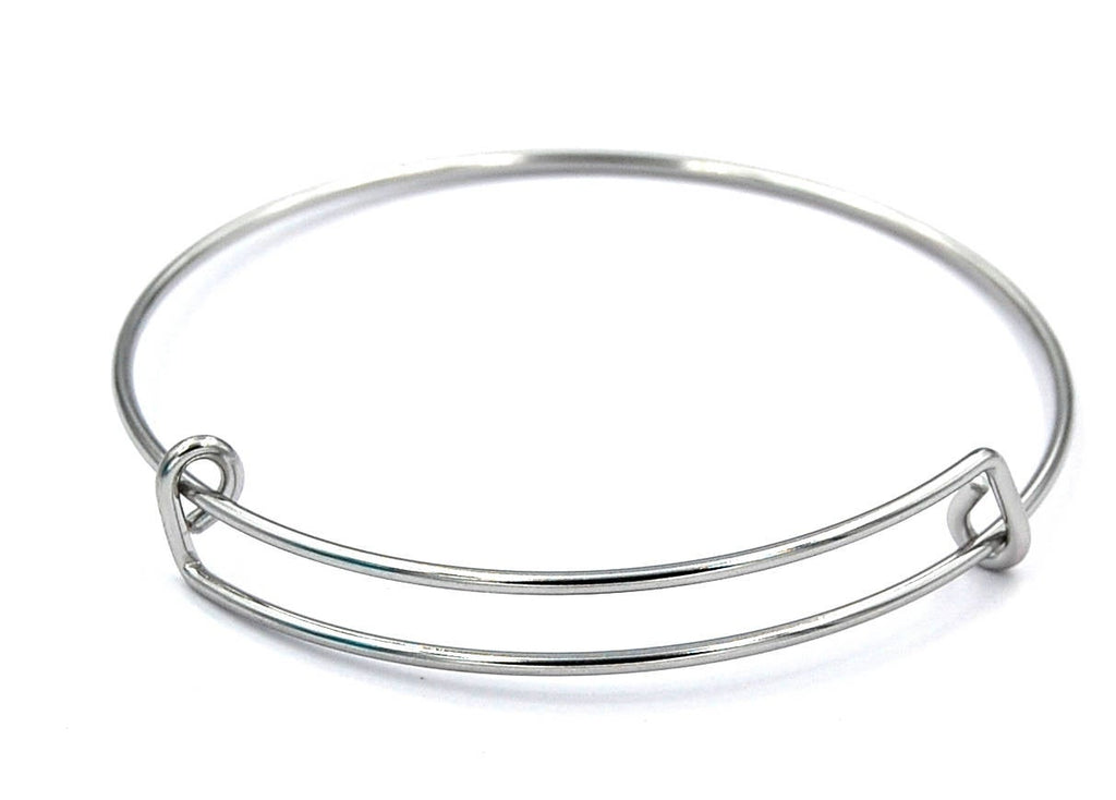 Adjustable Stainless Steel Bangle Bracelet, small 60mm SINGLE LOOP