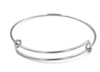 Adjustable Stainless Steel Bangle Bracelet, small 60mm SINGLE LOOP