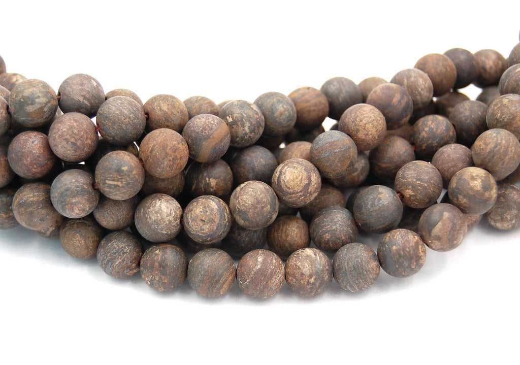 Matte Bronzite 4mm, 6mm, 8mm, 10mm, 12mm Round Beads -15 inch strand