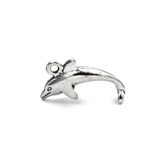 Dolphin Silver Pewter Charm -1 Hover Image