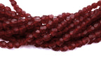 Matte Ruby Crystal Czech Glass Bead 6mm Round - 25 Pc