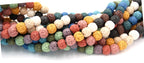 Multicolor Lava Rock Round 6mm  Lava Stone Beads -15.5 inch