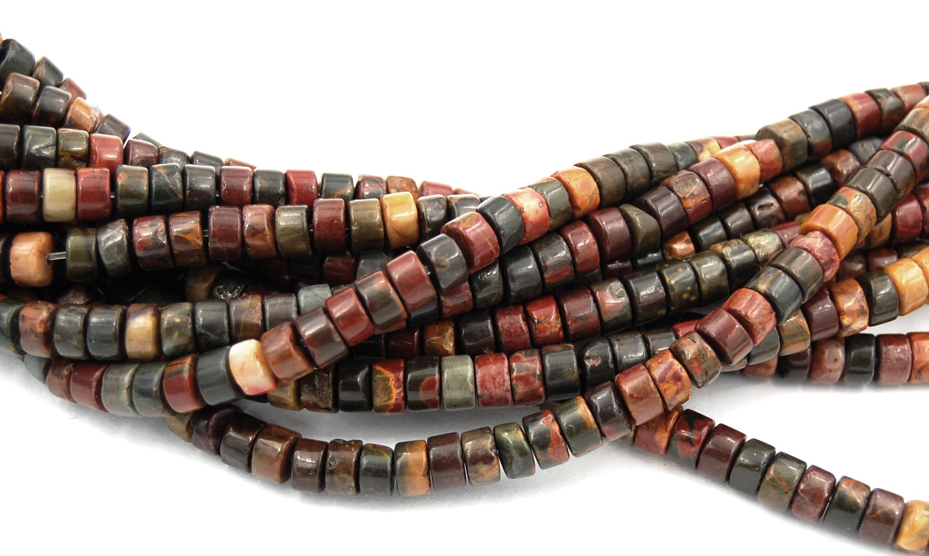 Red Creek Jasper 6mm. A grade, smooth round -15.75 inch strand