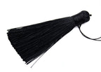 Black Tassel - 3&quot; Long Nylon Jewelry Tassel - 2pc