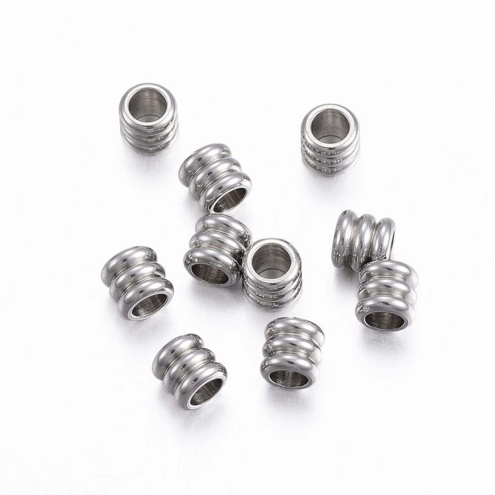 304 Stainless Steel Bead Spacers, Column -50