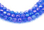 8mm Luster Iris Sapphire Czech Glass Faceted Bead  -25 czech beads