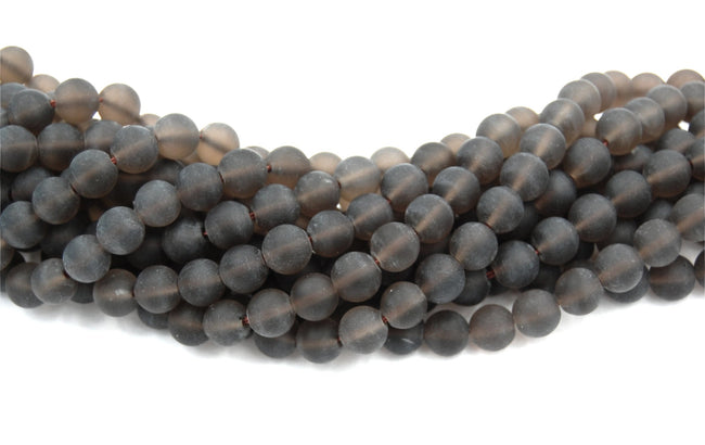 Matte Smoky Quartz 6mm AAA Round Beads  -15 inch strand Main Image