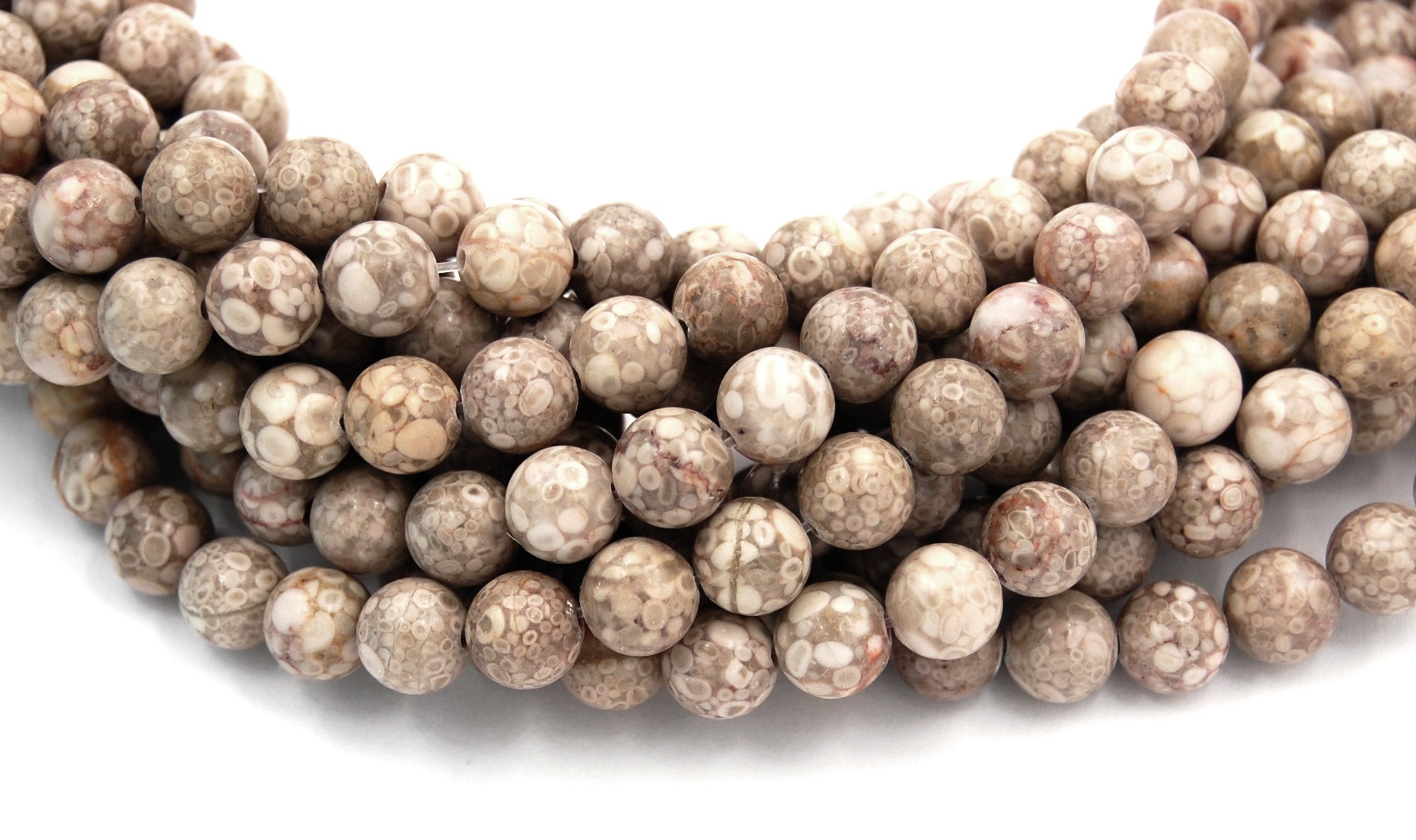 Medical Stone Beads 6mm, 8mm, 10mm Round Beads -15 inch strand
