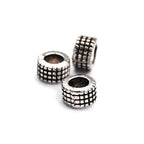 Antique Silver Tibetan Style Tube Spacer Beads -100