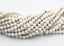 4mm Golden Matrix Creamy White Magnesite Faceted Round Beads -15.5 inch strand