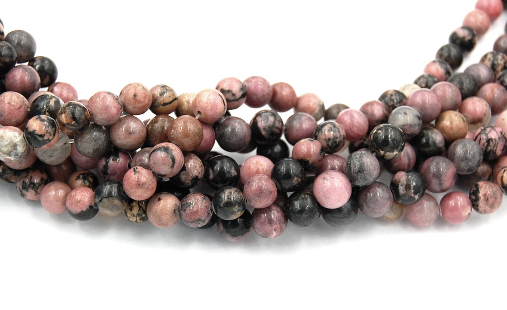 Rhodochrosite Beads Strands, 4mm, 6mm, 8mm, 10mm, 12mm, Round -15 strand