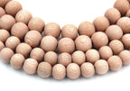 Natural UNWAXED Rosewood Beads 6mm, 8mm, 10mm, 12mm, 15mm, 8x4mm Rondelle undyed wood beads -16 inch strand