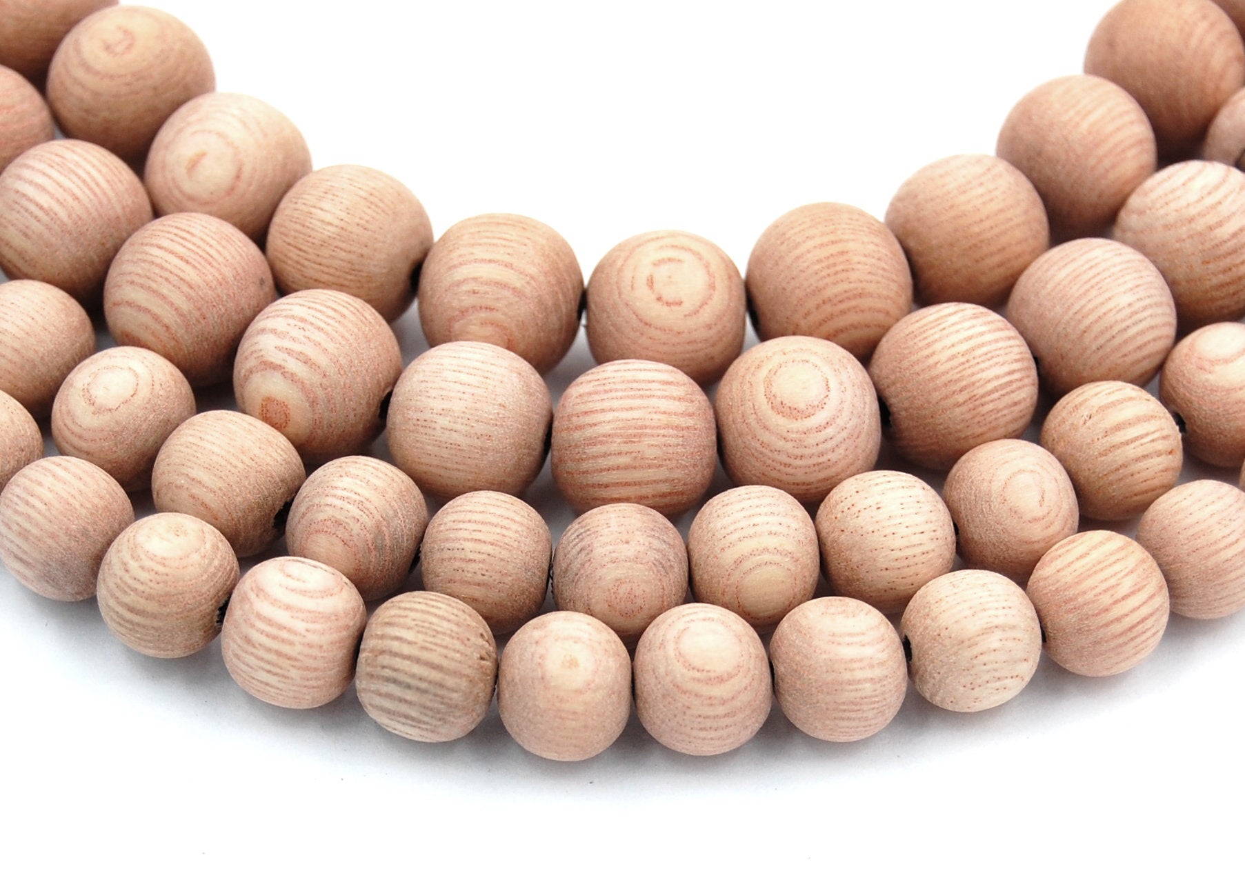 Natural UNWAXED Rosewood Beads 6mm, 8mm, 10mm, 12mm, 15mm, 8x4mm Rondelle undyed wood beads -16 inch strand