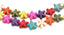 Carved Starfish Beads, 20x7.5mm double-sided mixed color -15.5 inch strand