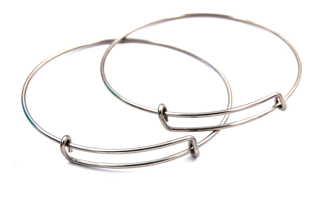 Adjustable Stainless Steel Bangle Bracelet, small 60mm SINGLE LOOP
