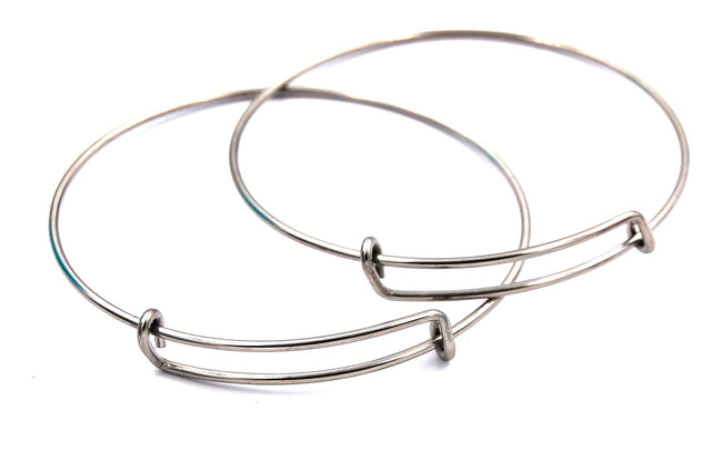 Adjustable Stainless Steel Bangle Bracelet, small 60mm SINGLE LOOP Main Image