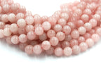 Rose Quartz 4mm, 6mm, 8mm, 10mm, 12mm Round Pink Rose Quartz  -15 inch strand