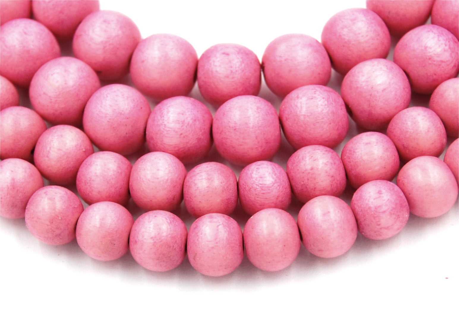 Pink Wood Beads 6mm 8mm 10mm Springtime Pink Wood beads -16 inch strand