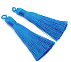 Sky Blue Tassel - 3&quot; Long Nylon Jewelry Loop Tassel - 2pc
