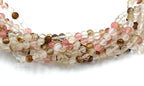 Mixed Cherry Quartz, frosted 4mm, 6mm, 8mm, 10mm, 12mm  -15 inch strand