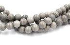 Silver Line Jasper 8mm, Round Beads -full strand