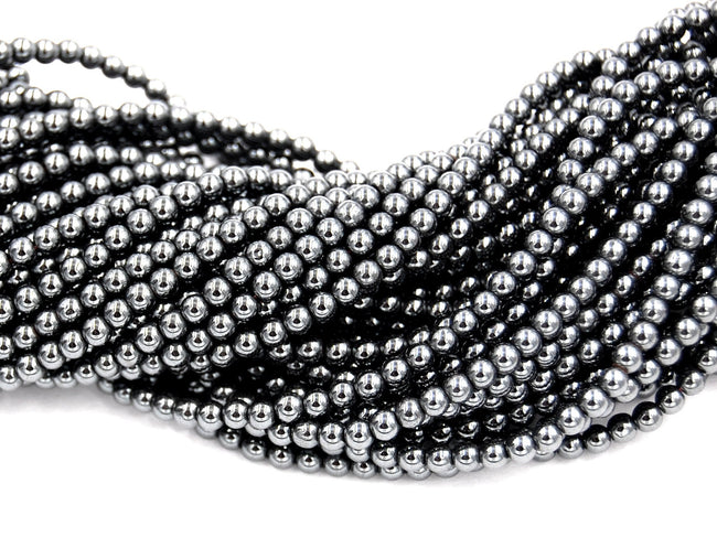 Hematite Round AAA, 2mm Beads -16 inch strand Hover Image