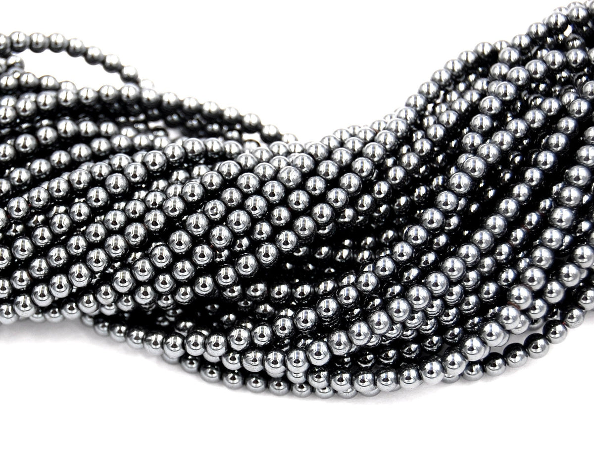 Hematite Round AAA, 3mm Beads -16 inch strand